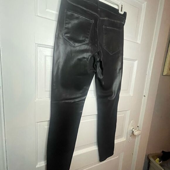 L’AGENCE Margot Skinny High Rise Contrast Coated Noir - Picture 10 of 15